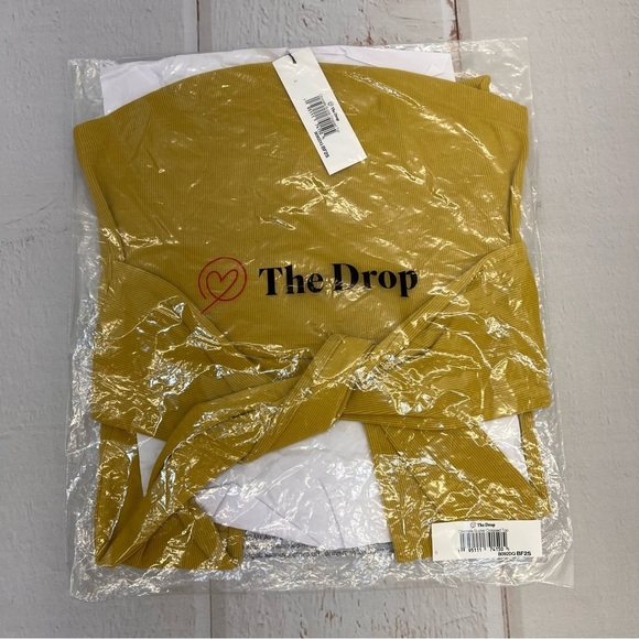 NWT The Drop Women's Citronelle Wrap-Around Rib Bustier Cropped Top SIZE S - Picture 11 of 13